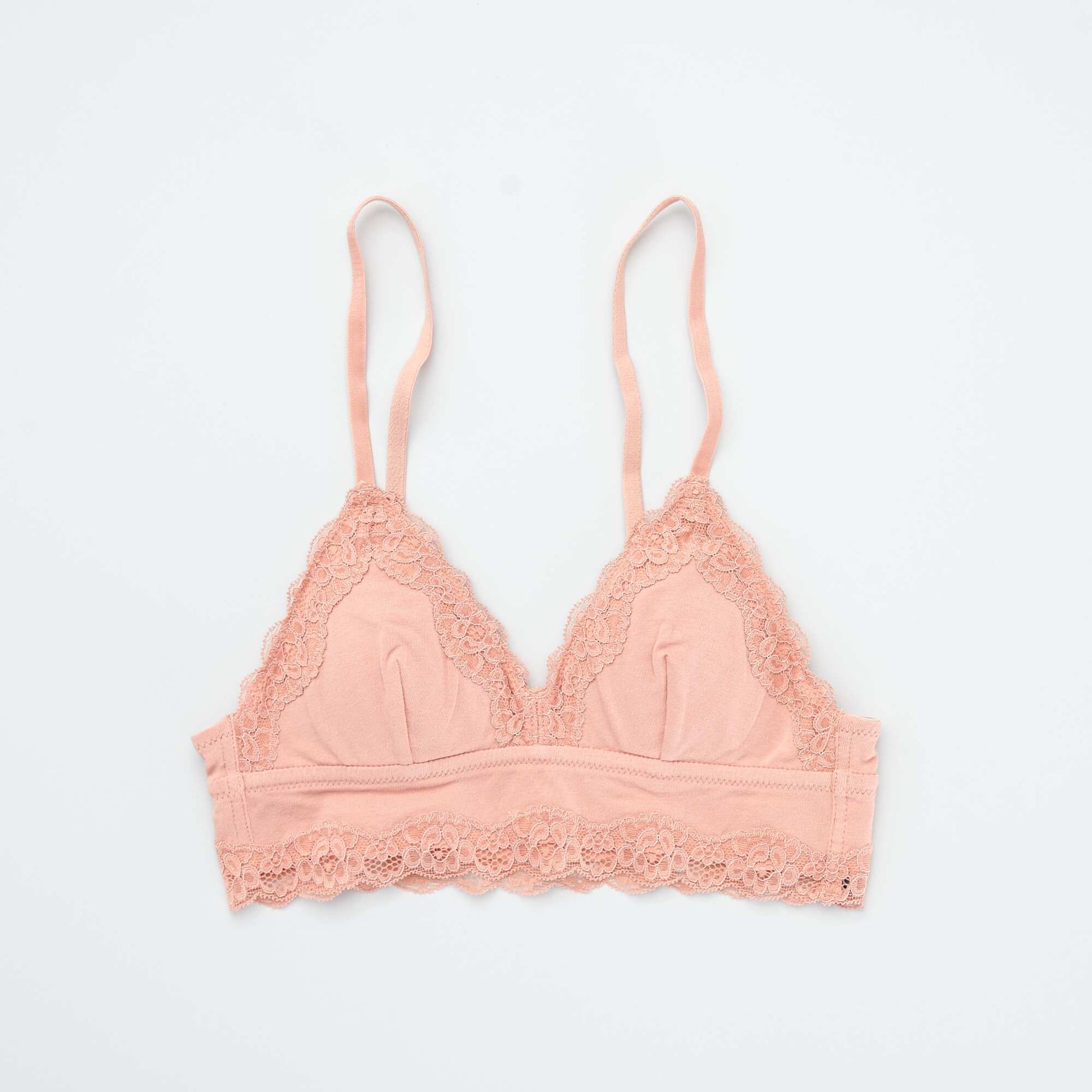 Soutien gorge en jersey avec dentelle rose