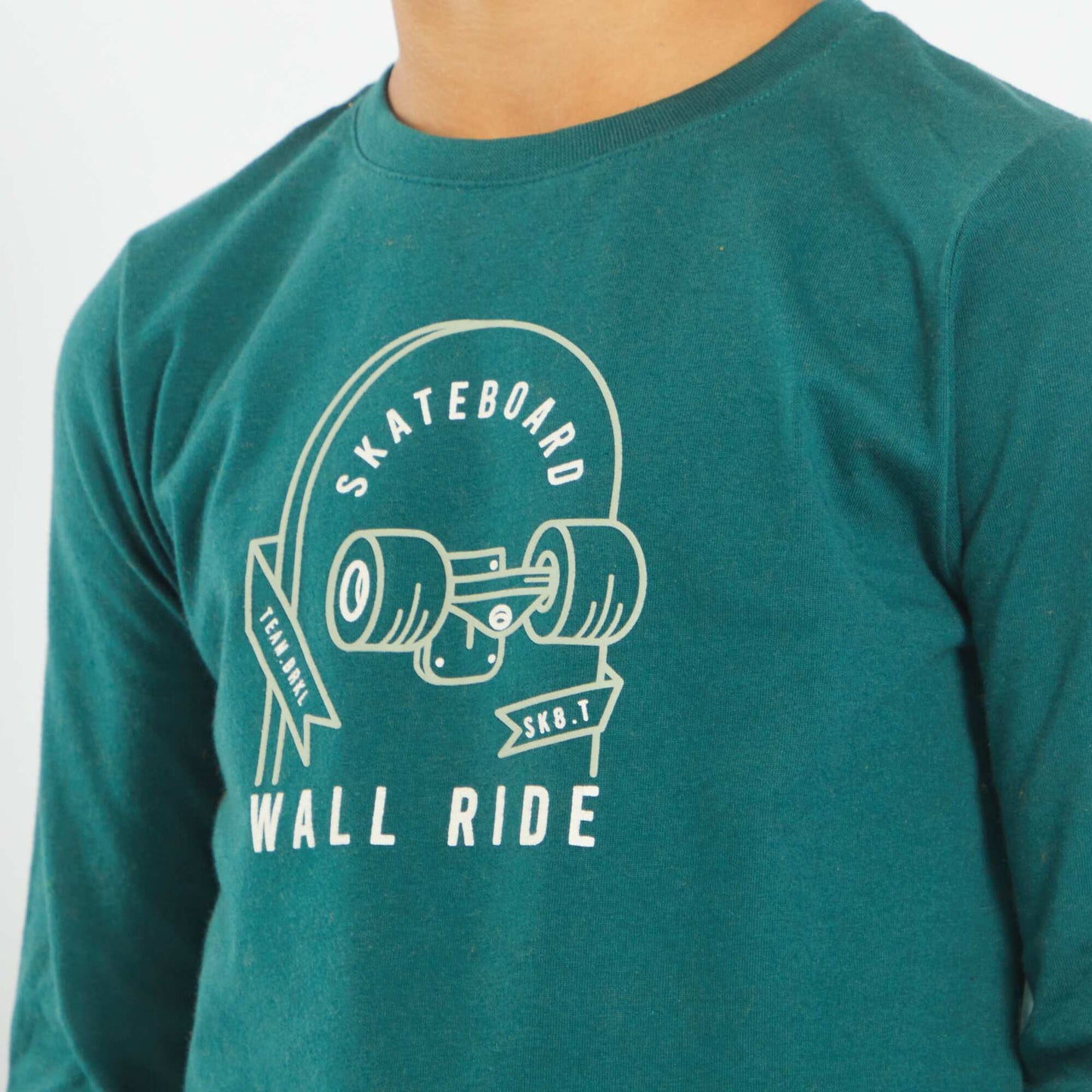 T-shirt imprimé 'Skate' vert