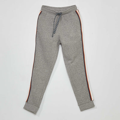 Pantalon de jogging avec bandes contrastantes Gris