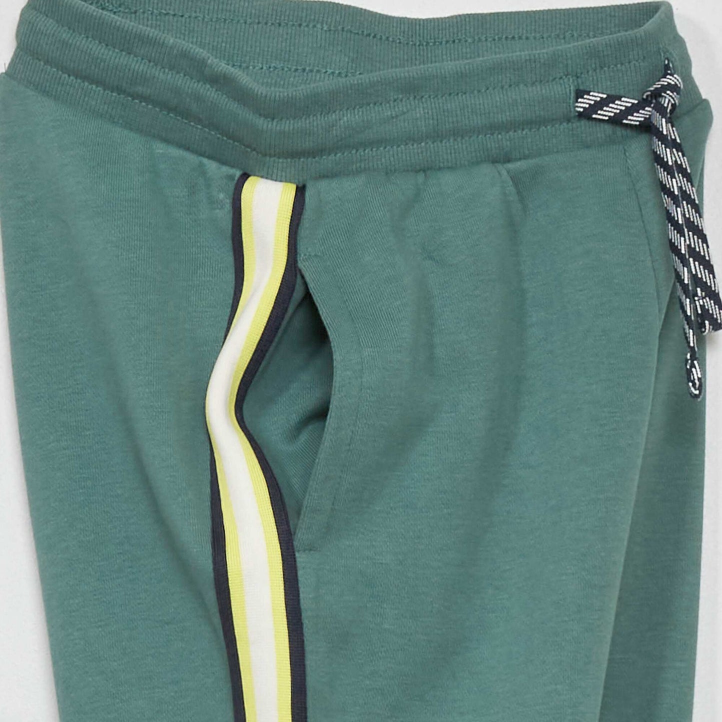 Pantalon de jogging avec bandes contrastantes vert de gris