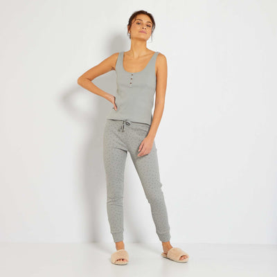 Pantalon coton fines c tes GRIS