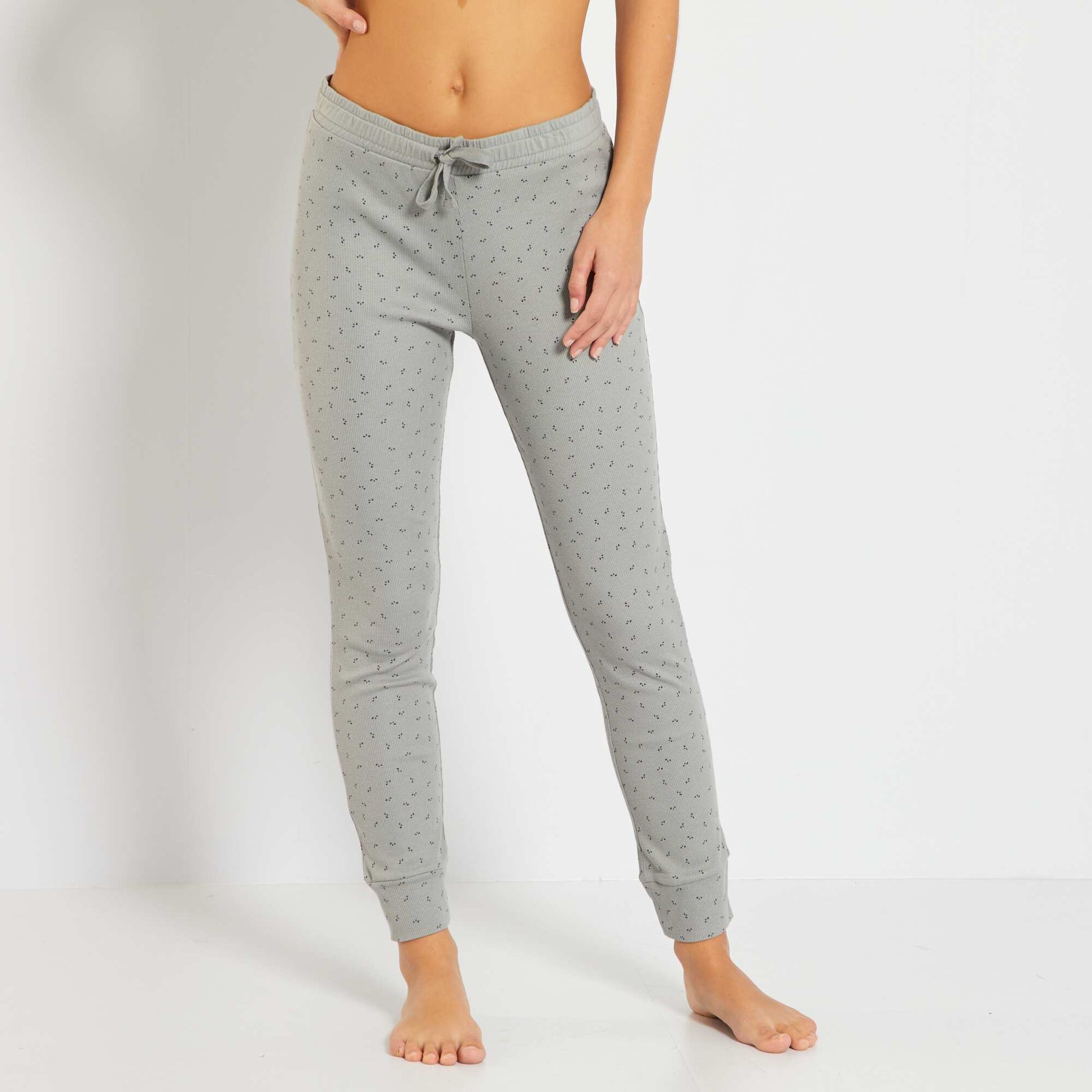 Pantalon coton fines c tes GRIS