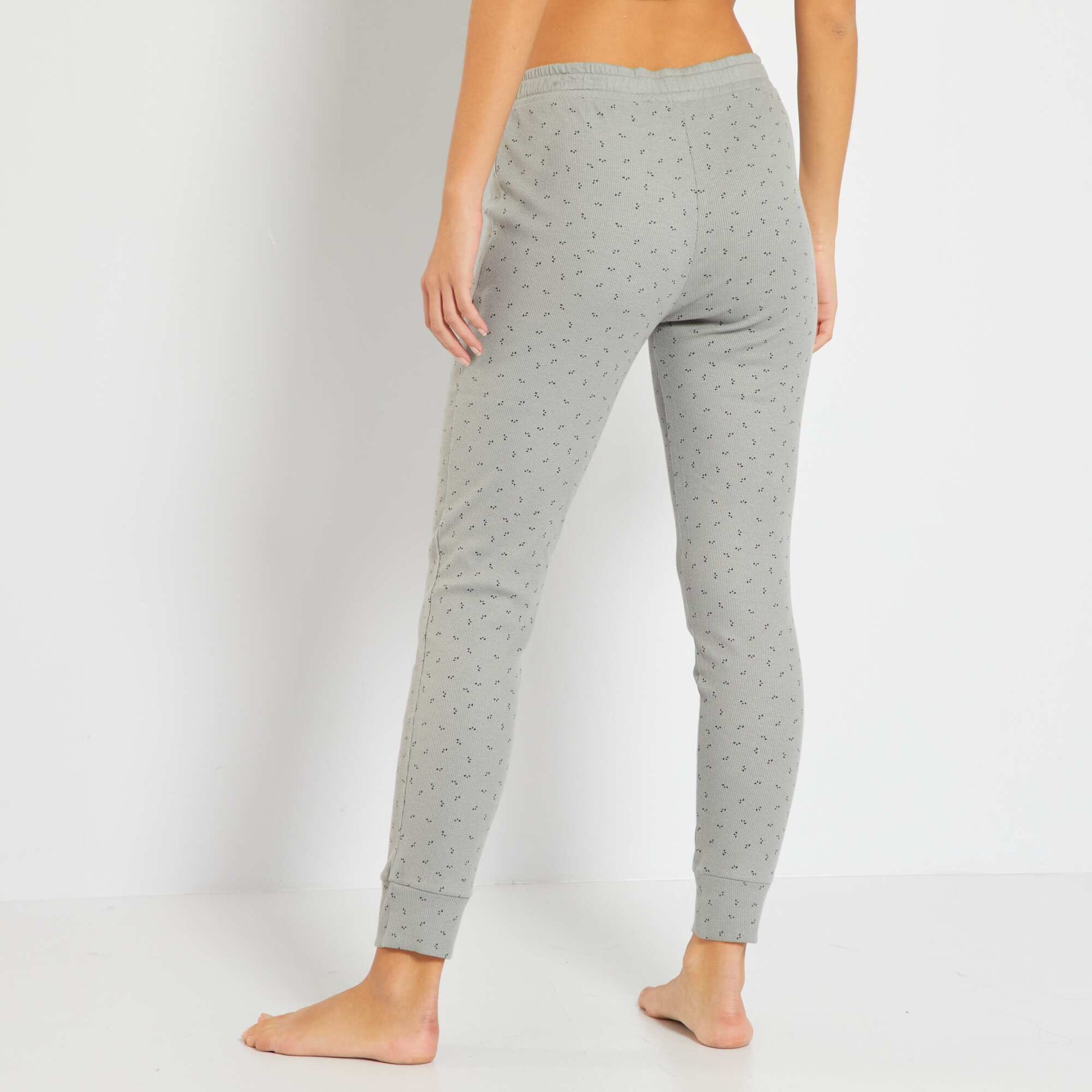 Pantalon coton fines c tes GRIS
