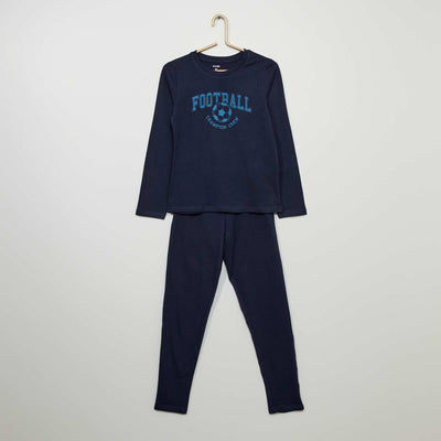 Pyjama long en jersey - 2 pi ces Bleu