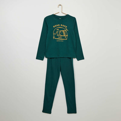 Pyjama long en jersey - 2 pi ces Vert