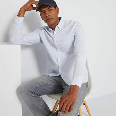 Chemise regular en oxford Bleu ciel