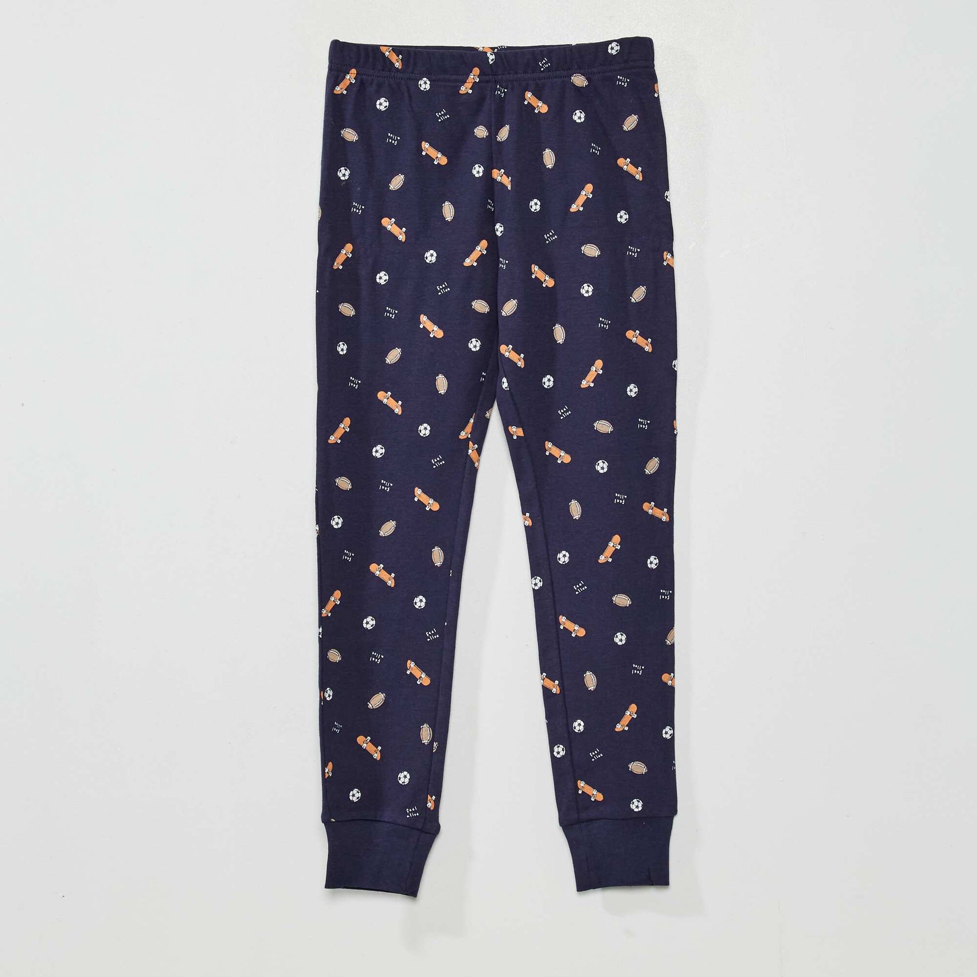 Pyjama en jersey fantaisie - 2 pi ces Bleu marine