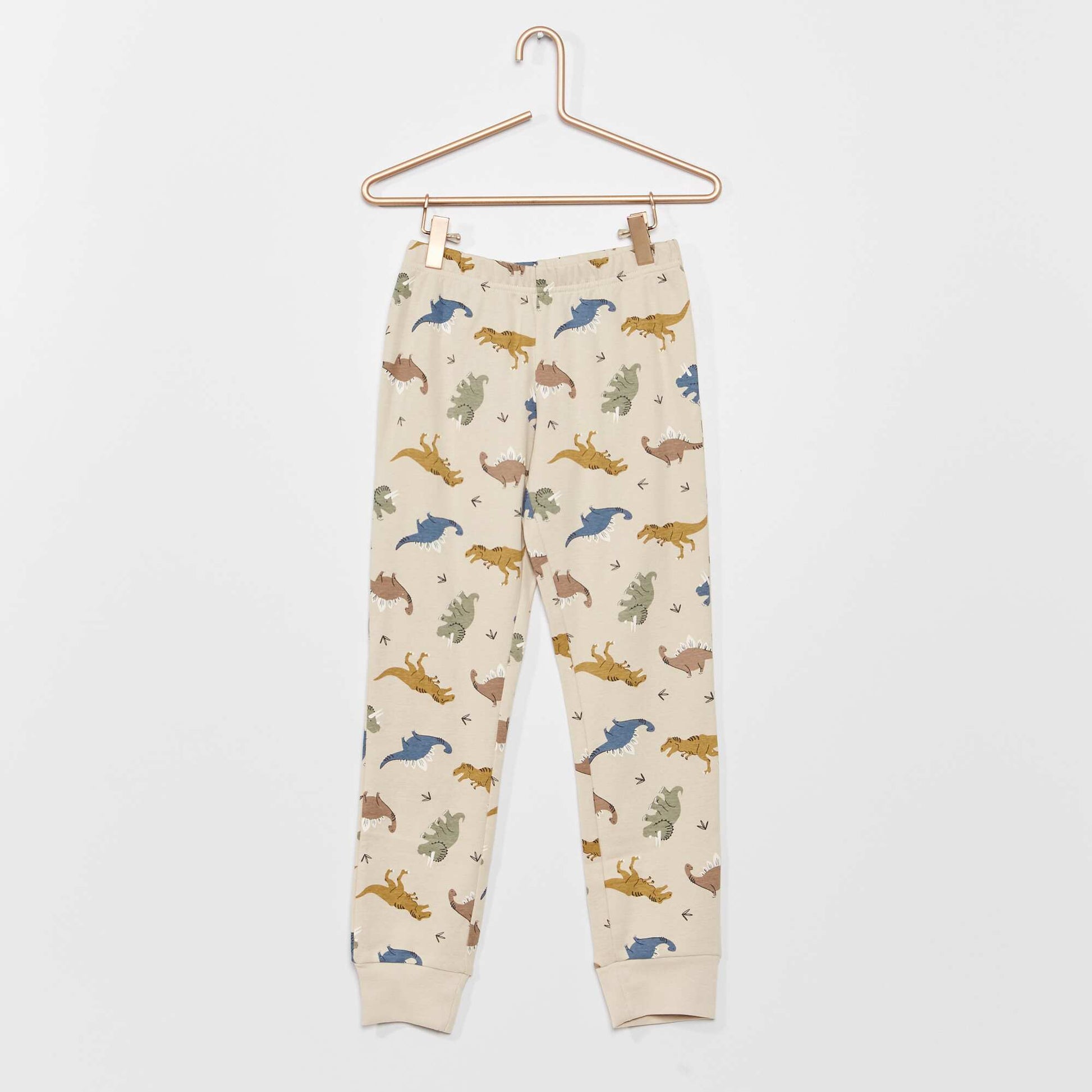 Pyjama en jersey fantaisie - 2 pi ces Marron/beige