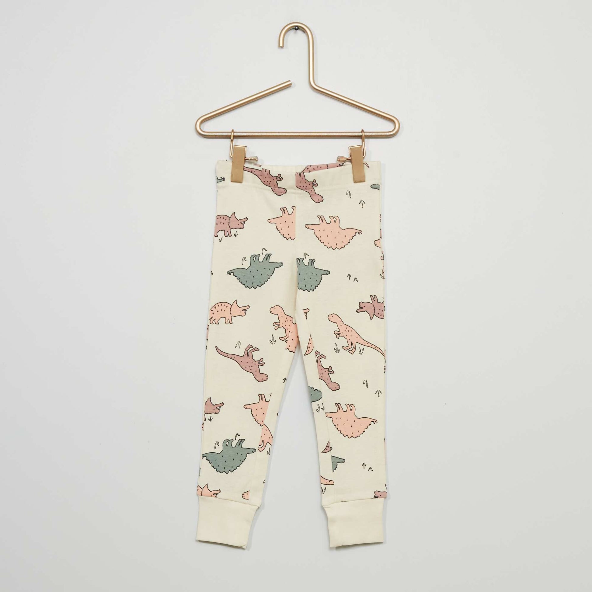 Pyjama long fantaisie - 2 pi ces Blanc 'dinosaure'