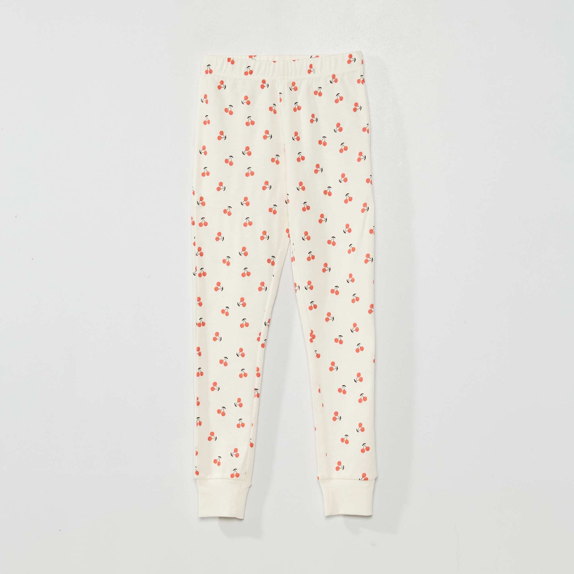 Pyjama long fantaisie - 2 pi ces Blanc 'cerise'