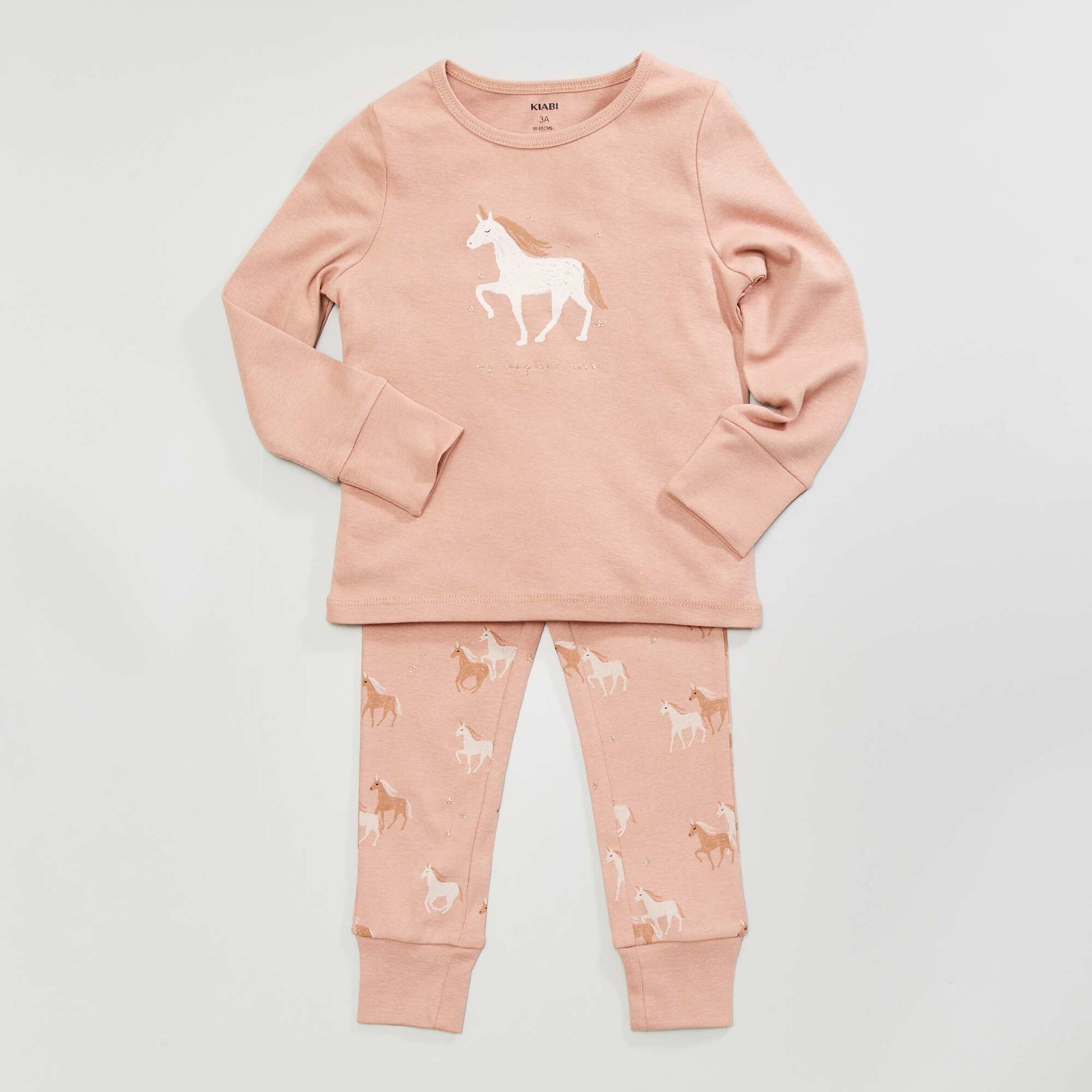 Pyjama long fantaisie - 2 pi ces Rose