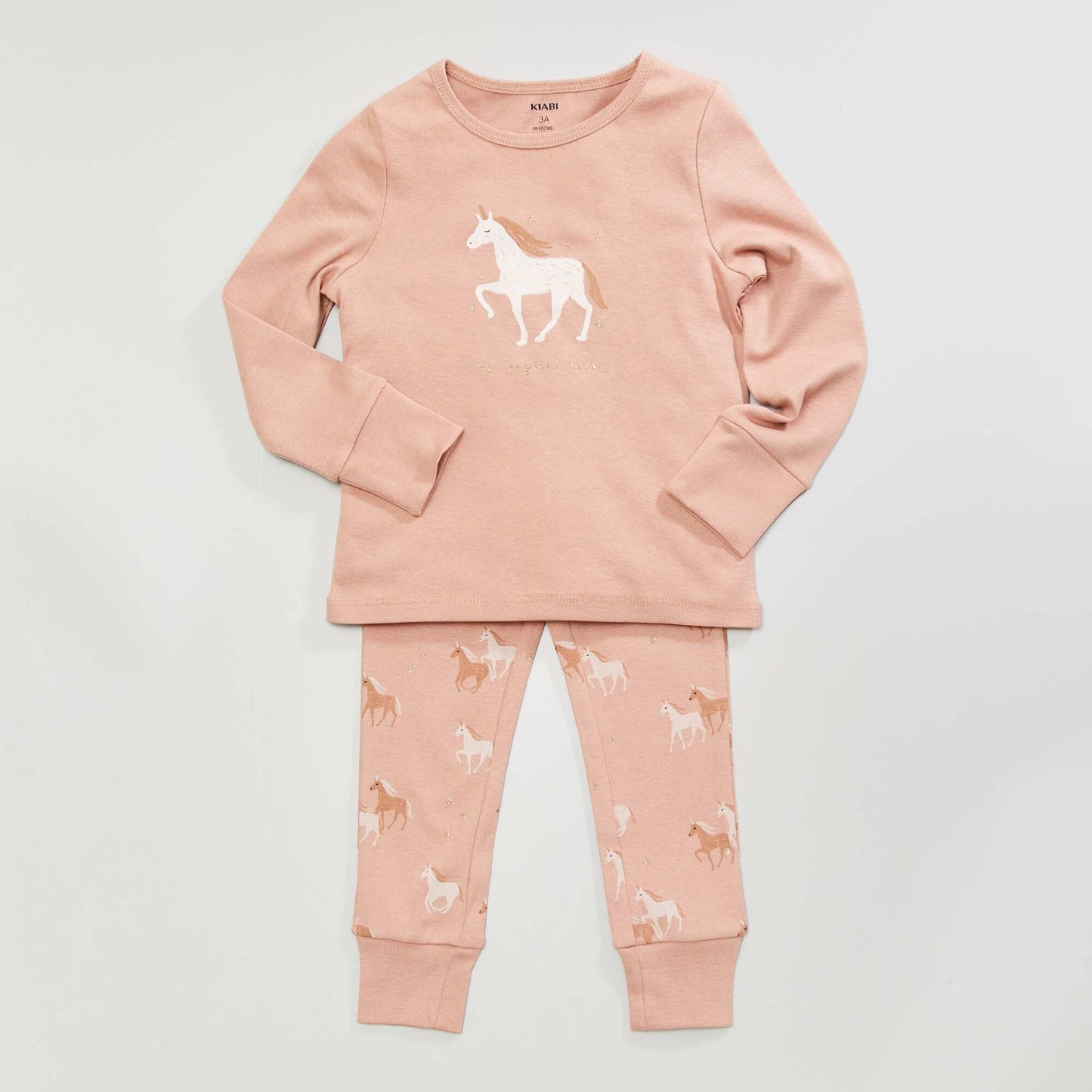 Pyjama long fantaisie - 2 pi ces Rose