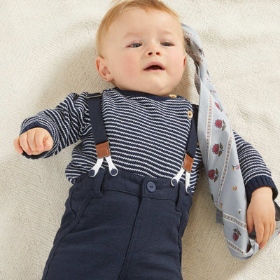 Pull ray col rond Marine