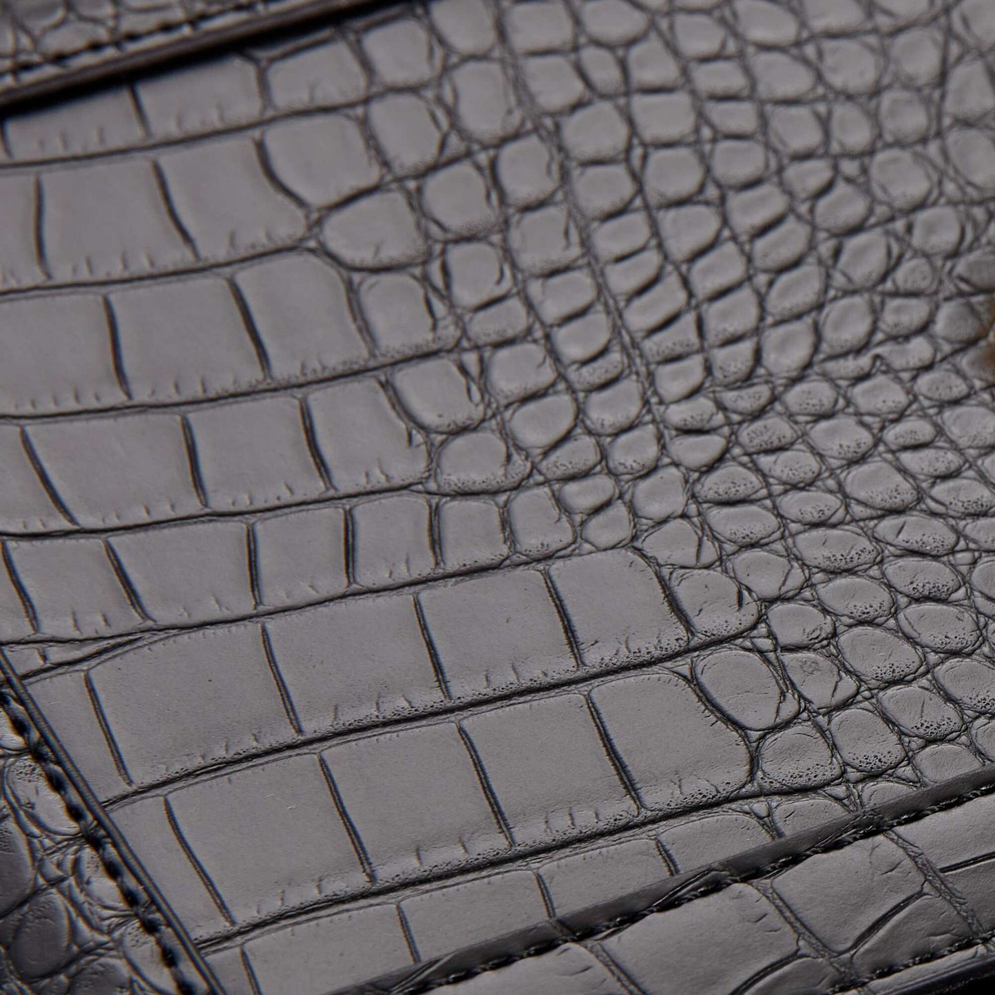 Sac en bandoulière effet croco noir