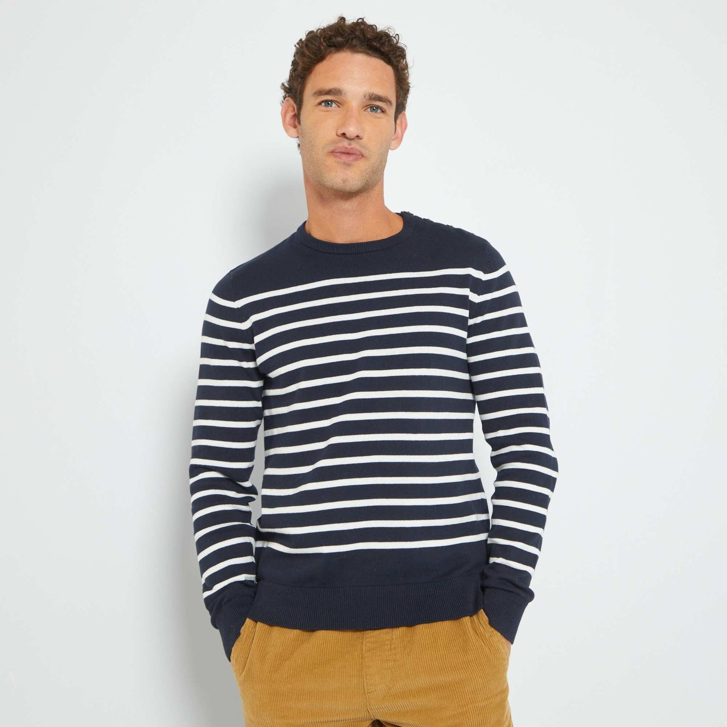 Pull marini re col rond Bleu