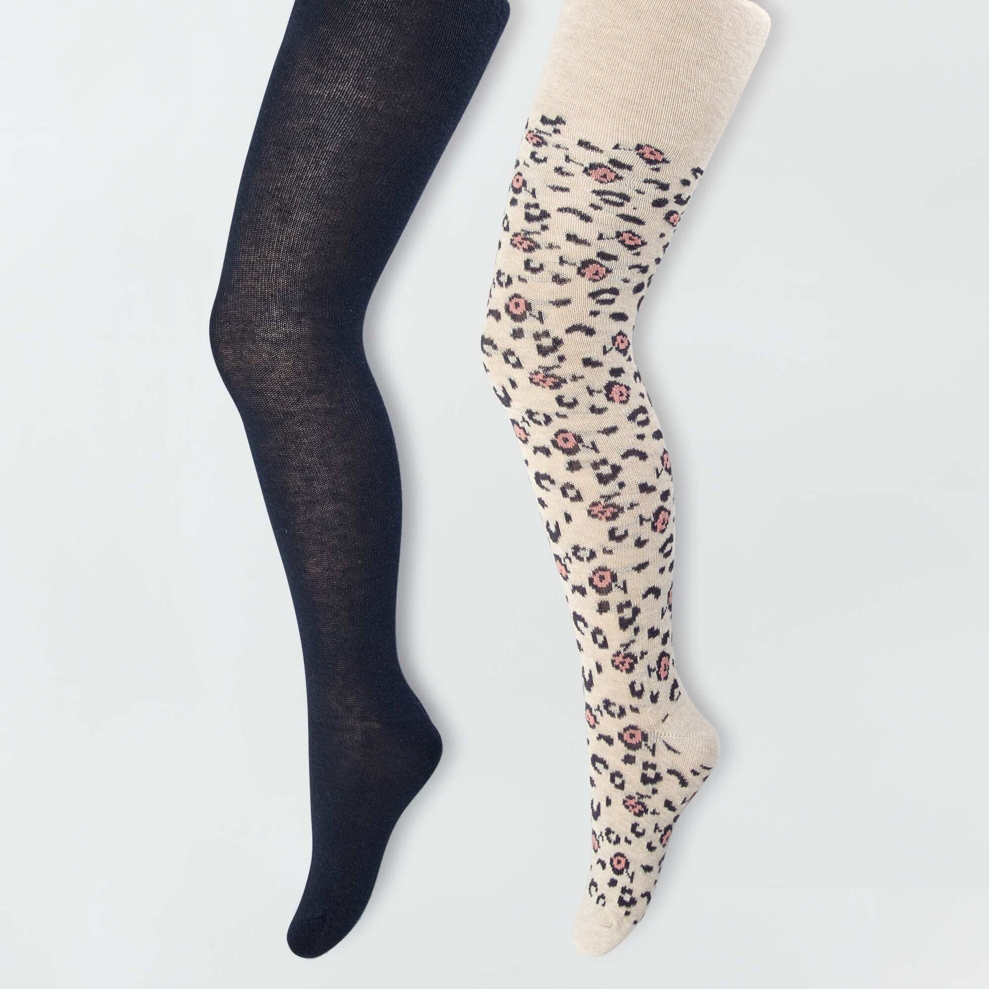 Collants motifs fantaisie Lot de Beige/noir - Main Image