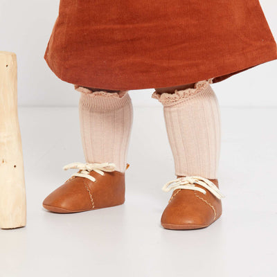 Chaussettes avec broderie volant e - Lot de 2 Rose/gris