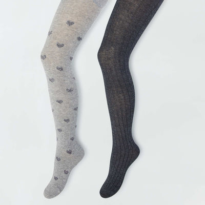 Collants chauds avec imprim fantaisie - Lot de 2 Gris