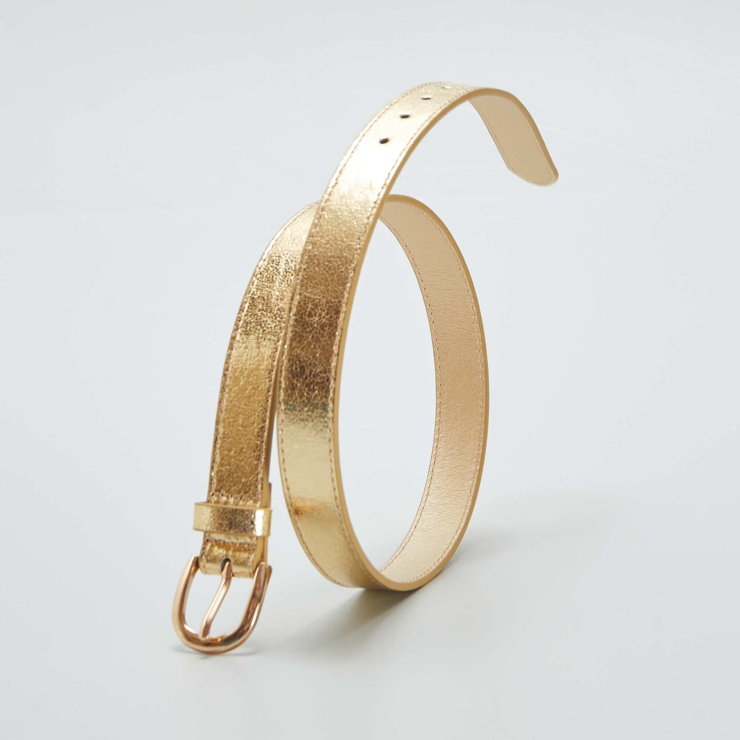 Ceinture texturée et irisée Dorée