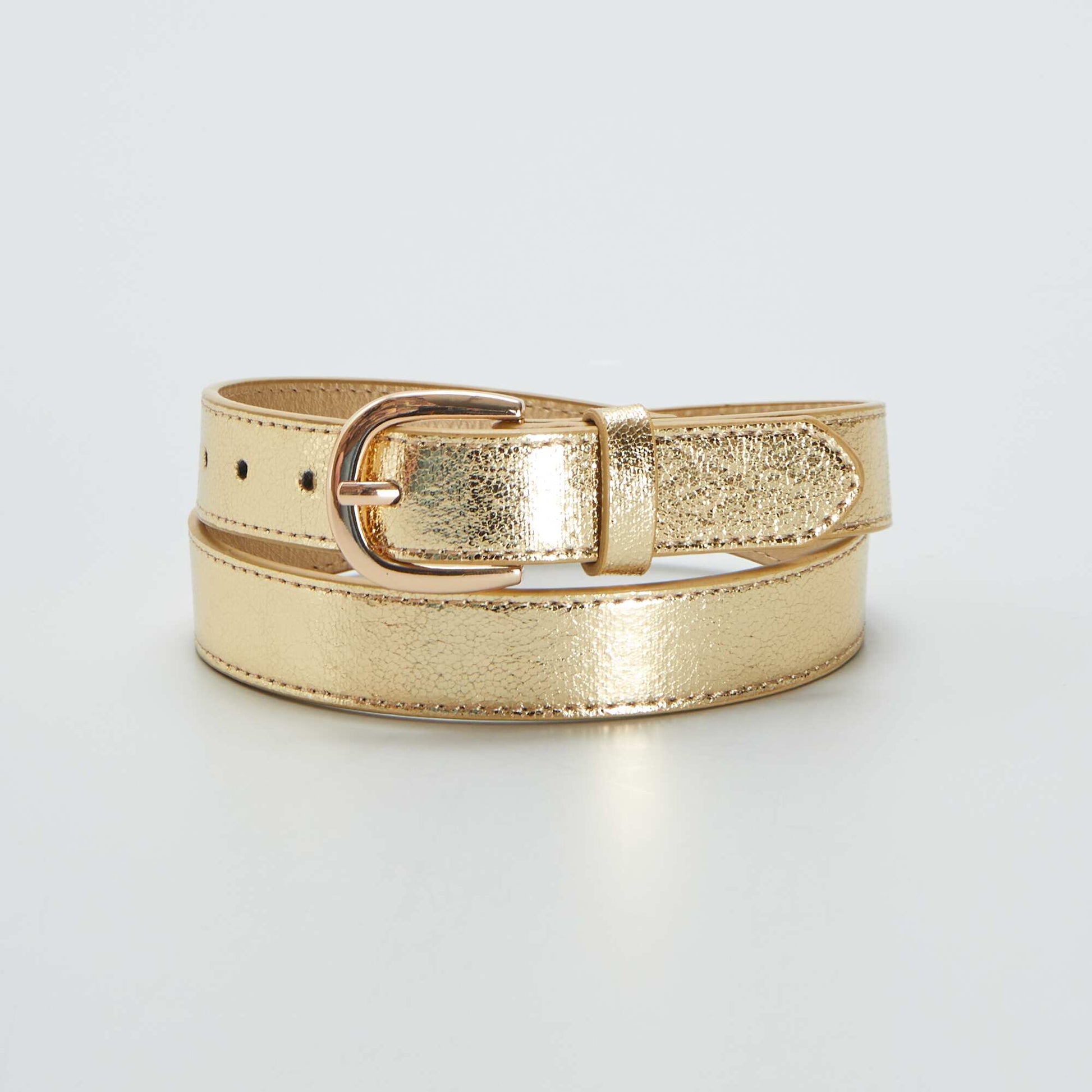 Ceinture texturée et irisée Dorée
