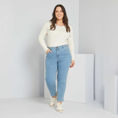 Jean mom stretch Double stone