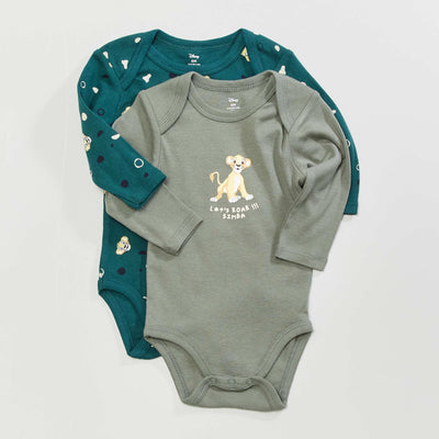 Bodies 'Disney' en jersey - Lot de 2 Vert 'Simba'