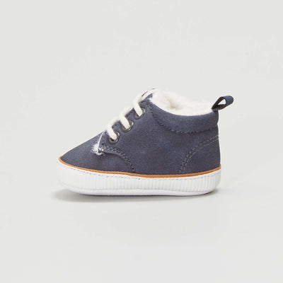 Baskets montantes fourr es bleu marine