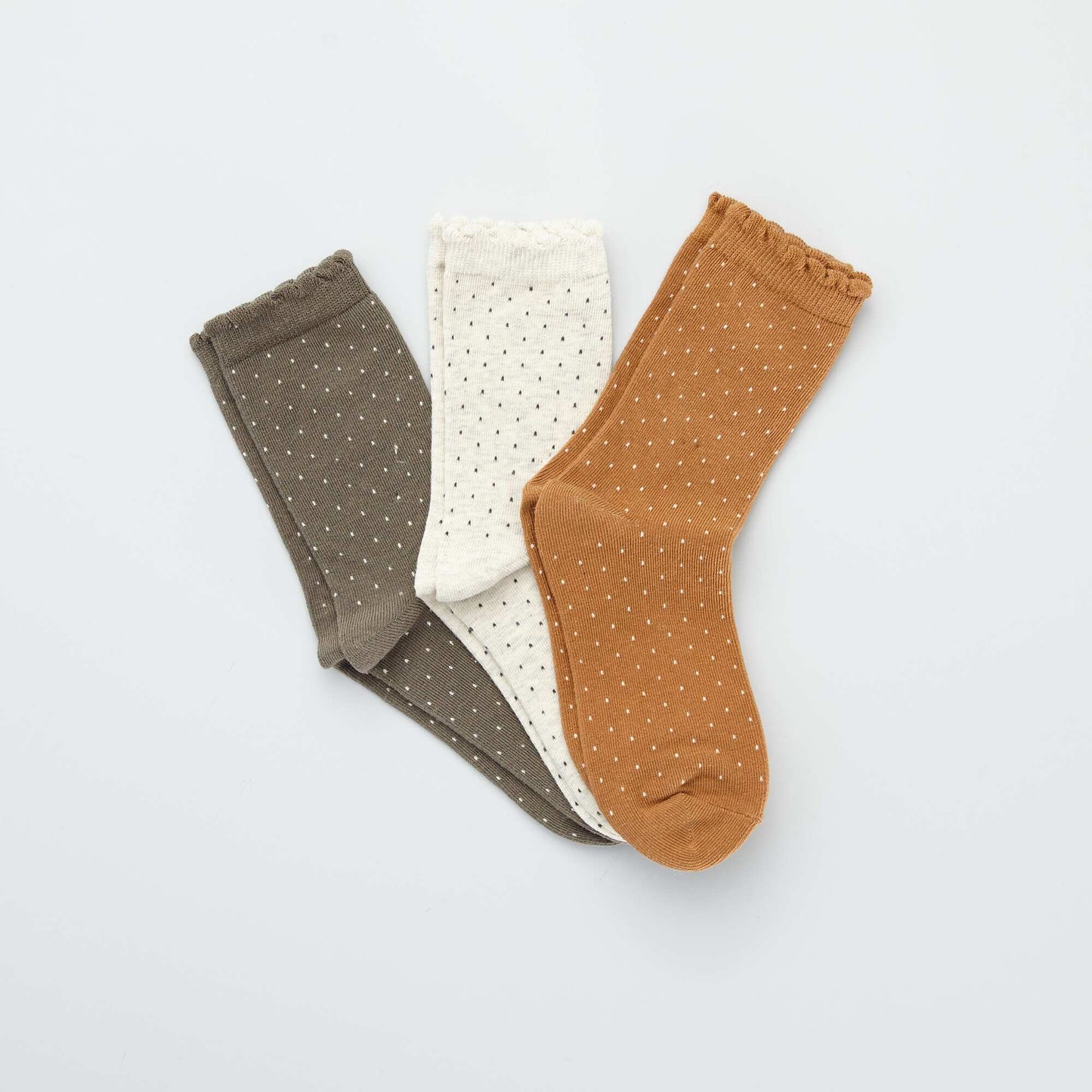 Lot 3 paires de chaussettes camel