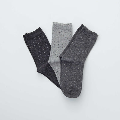 Lot 3 paires de chaussettes gris