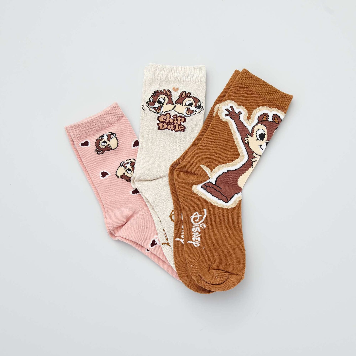 Lot de 3 paires de chaussettes 'Disney' MARRON