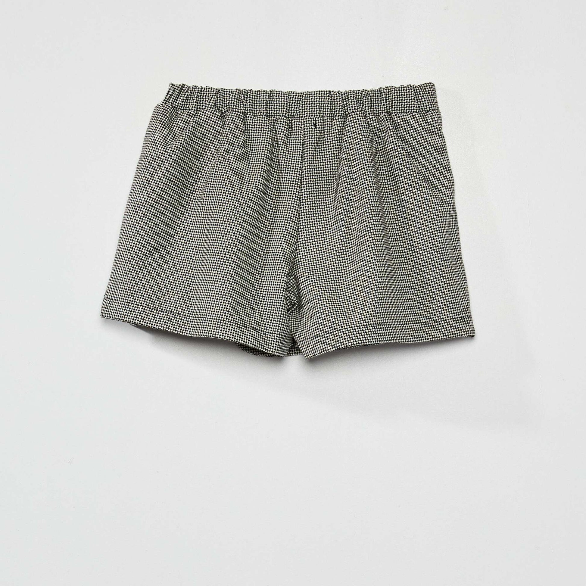 Jupe Short Noir pied-de-poule