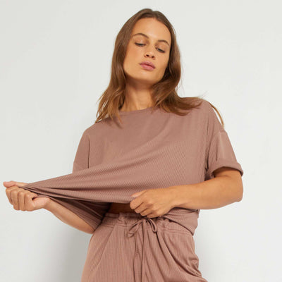 T-shirt de nuit c tel brun clair