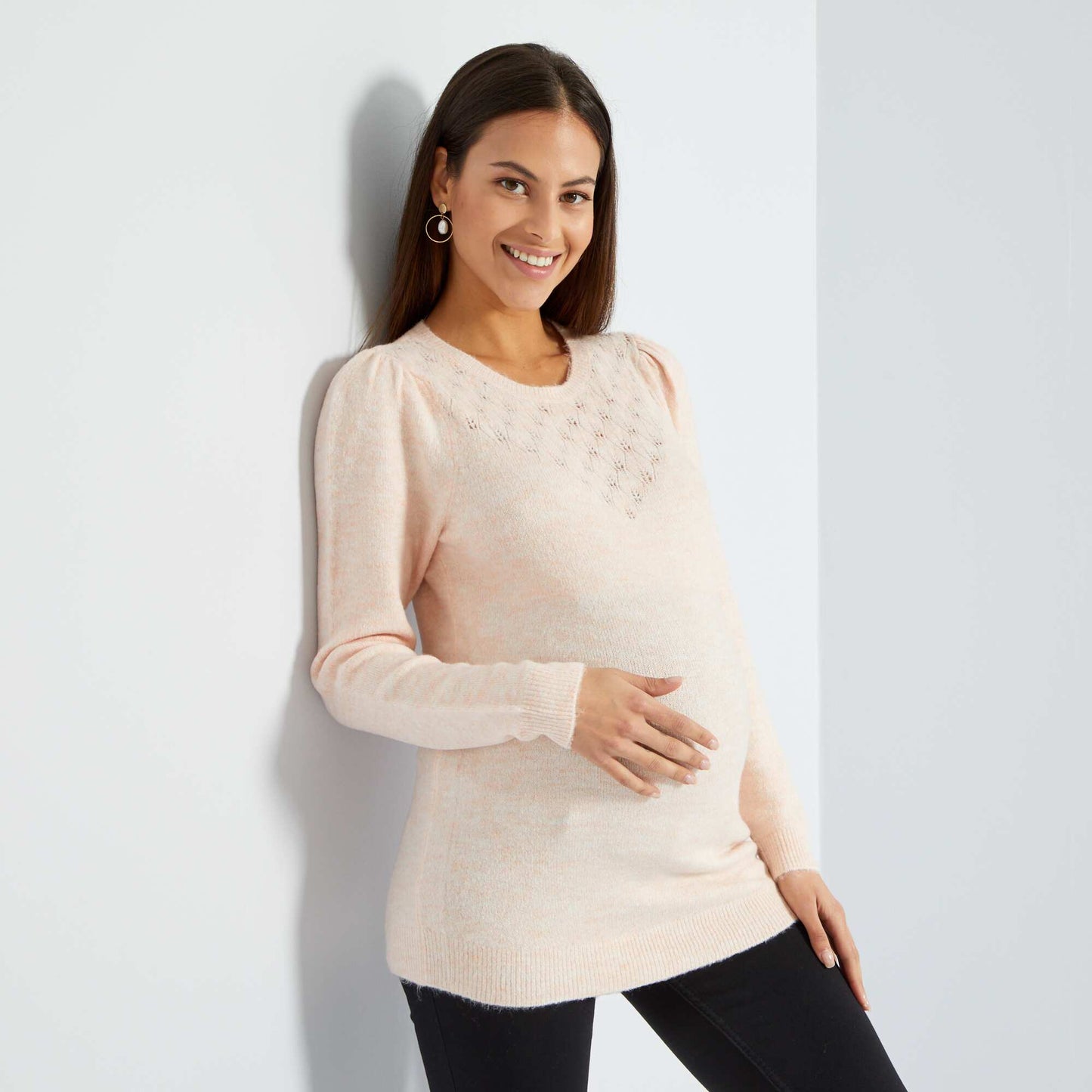 Pull de grossesse Rose