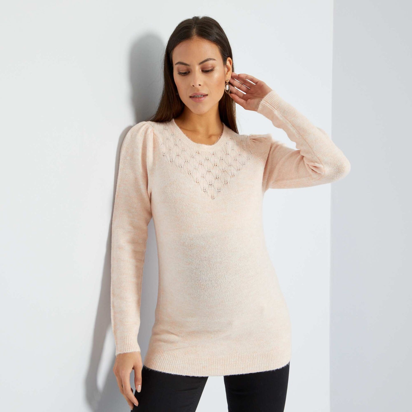 Pull de grossesse Rose