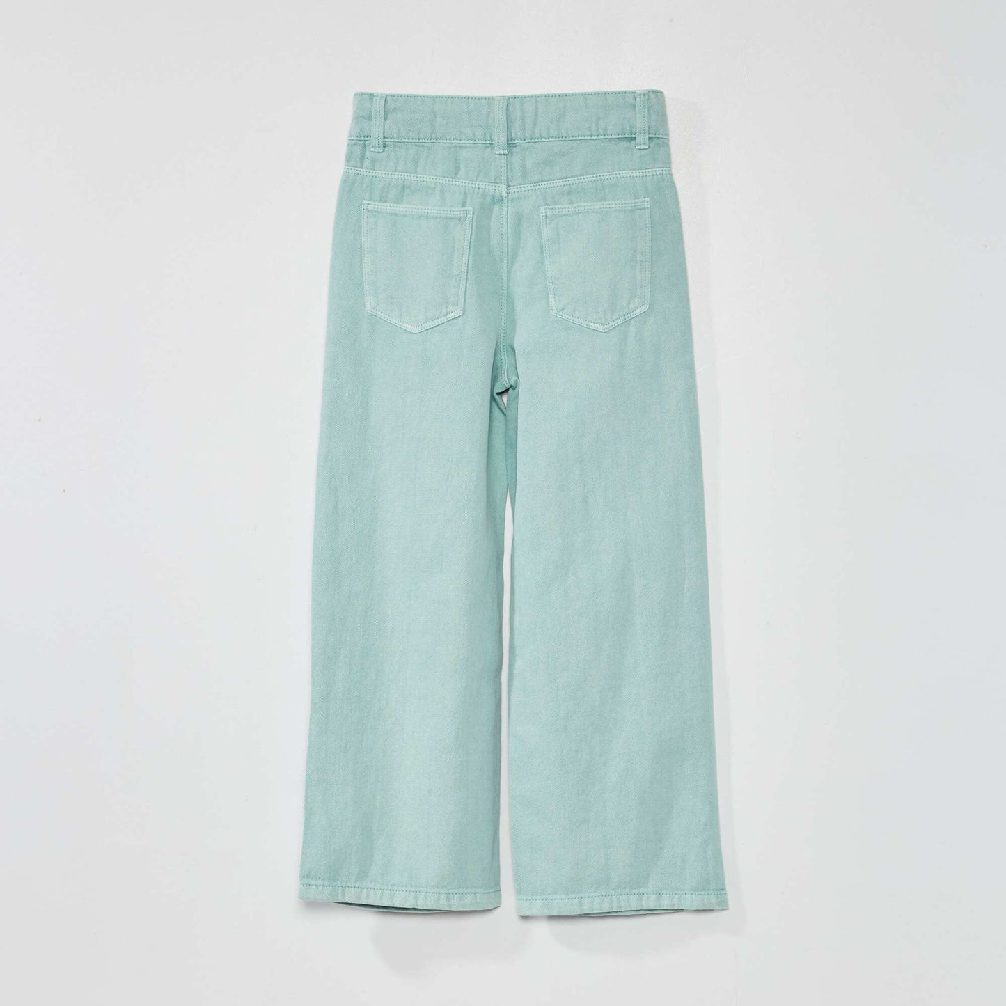 Pantalon wide leg - 5 poches Vert eaun
