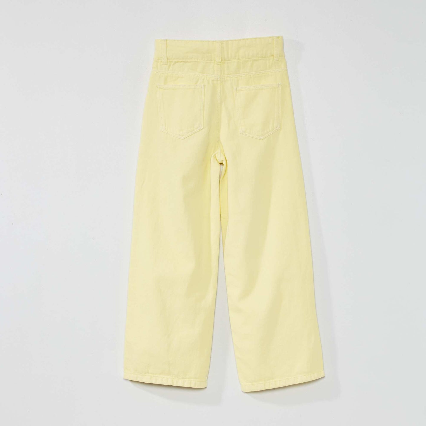 Pantalon wide leg - 5 poches Jaune