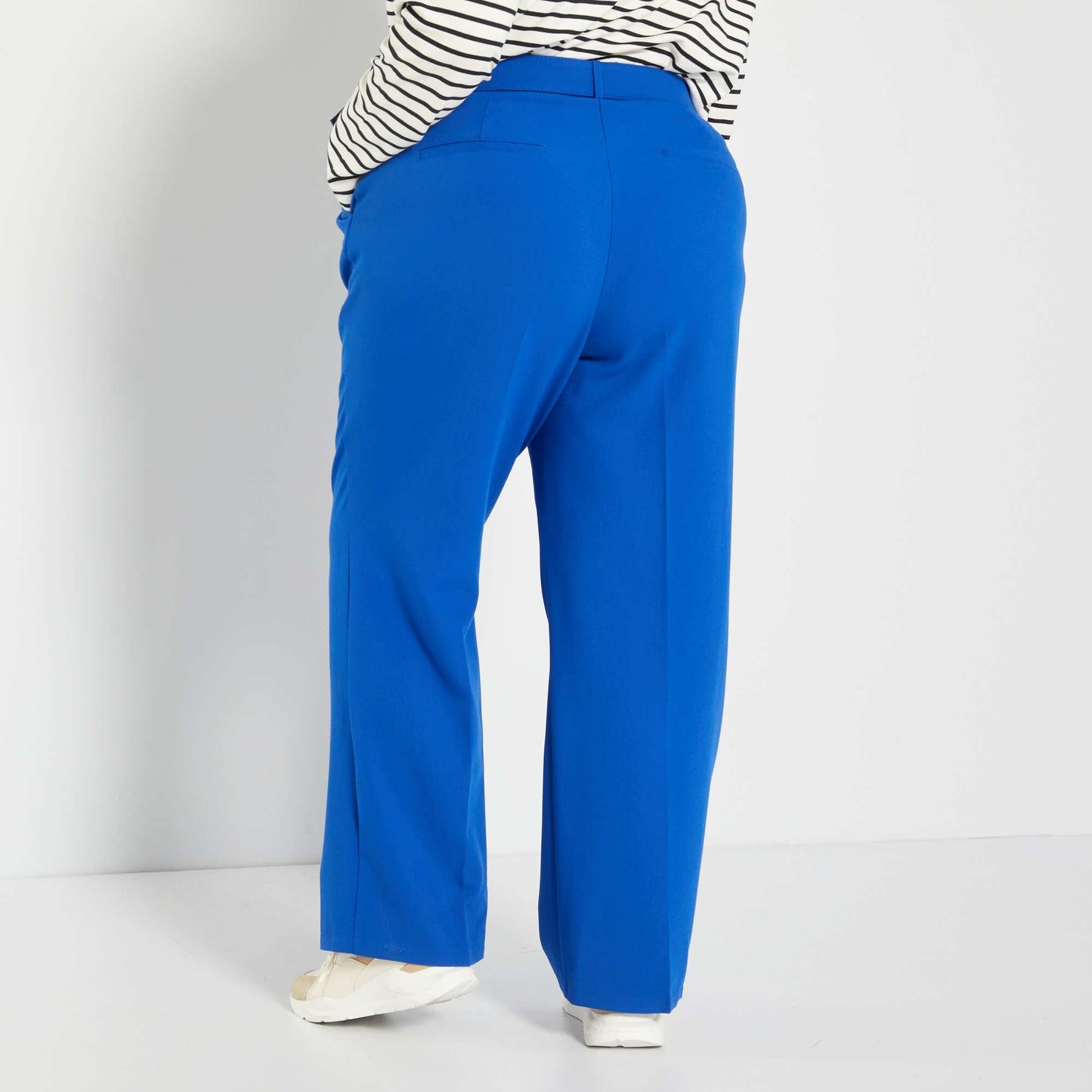 Pantalon fluide avec ceinture Bleu électrique