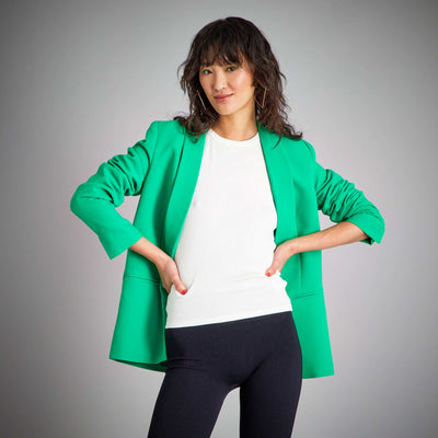 Veste blazer mi-longue Vert sapin
