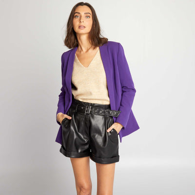 Veste blazer mi-longue Violet
