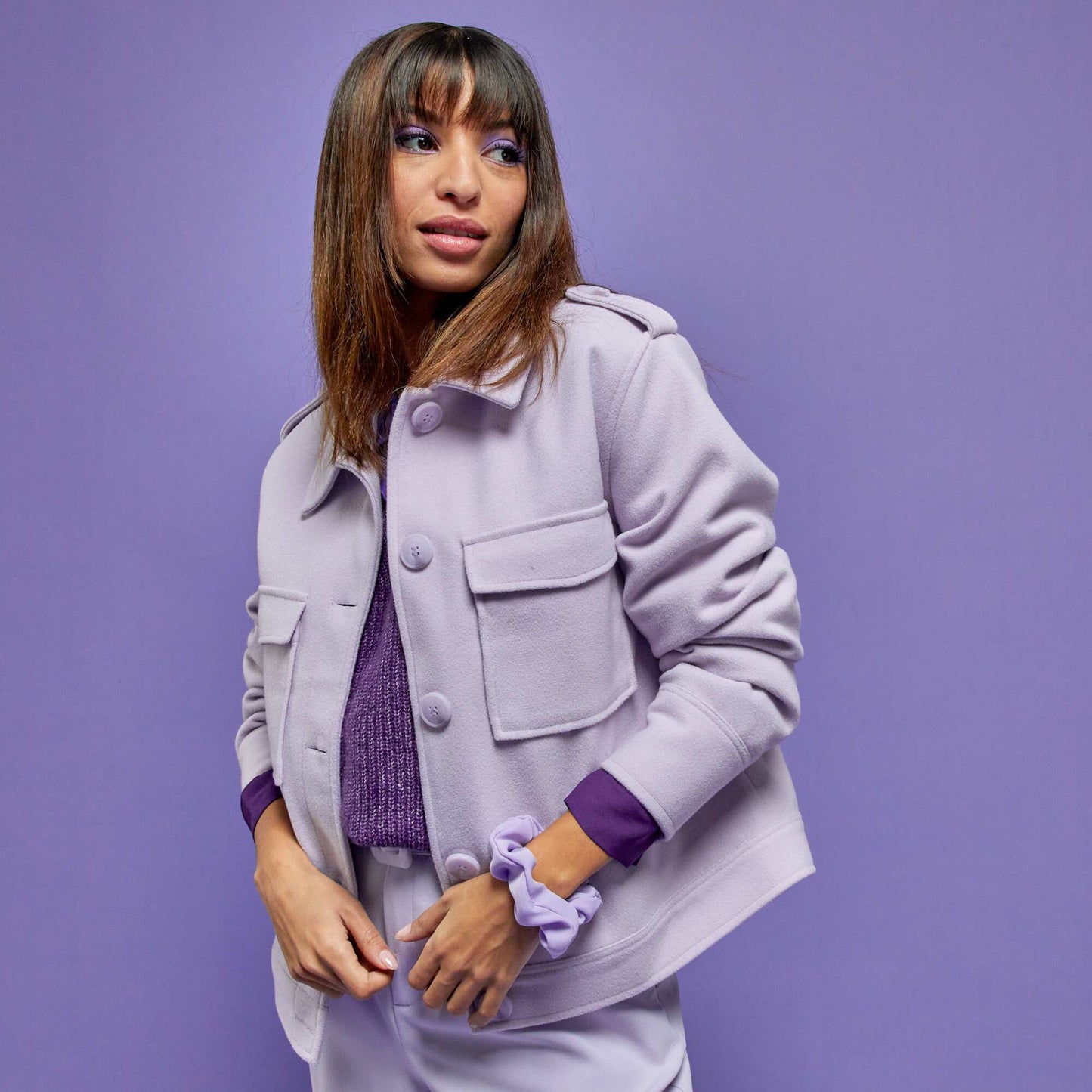 Veste en lainage Violet