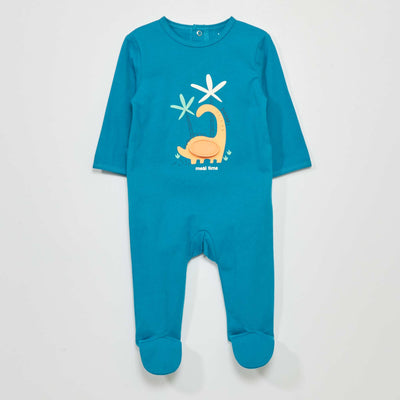 Pyjama en jersey avec imprim Bleu 'dino'