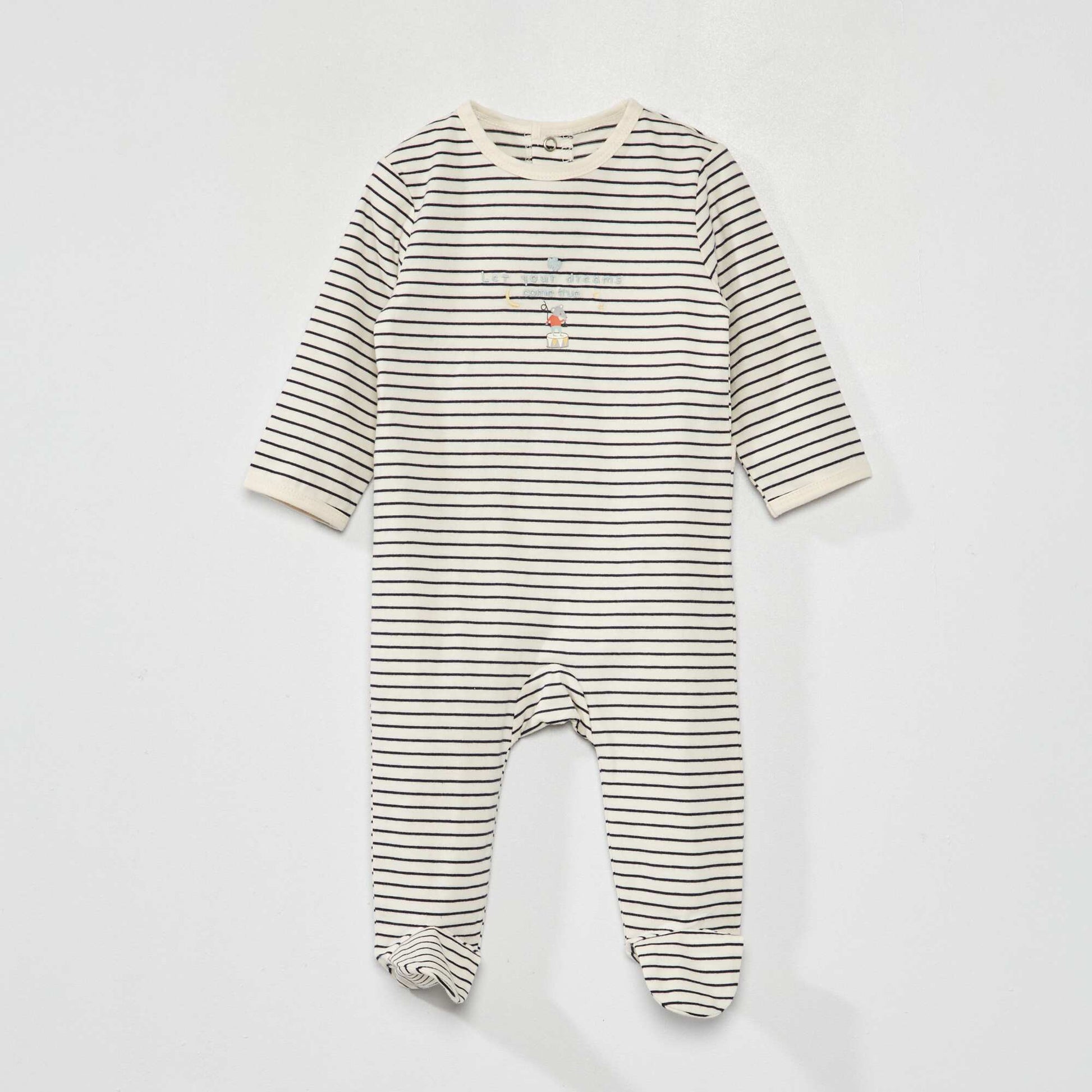 Pyjama en jersey avec imprim Blanc
