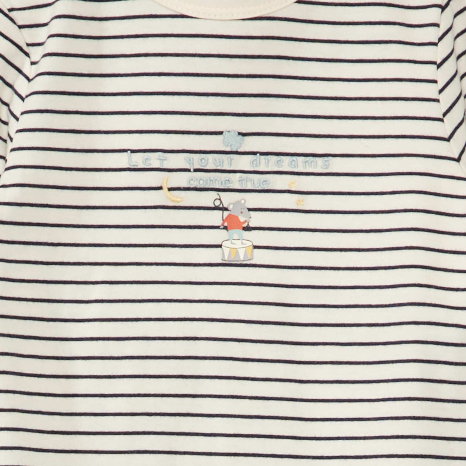 Pyjama en jersey avec imprim Blanc