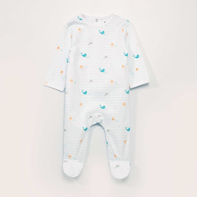 Pyjama en jersey avec imprim BLANC