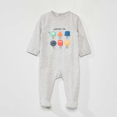 Pyjama en jersey avec imprim Blanc