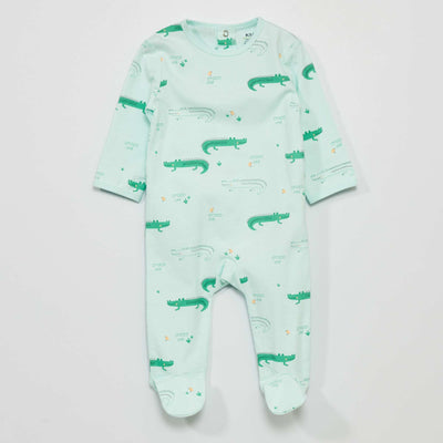 Pyjama en jersey avec imprim Bleu 'croco'