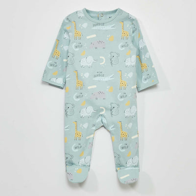 Pyjama en jersey avec imprim Bleu 'safari'