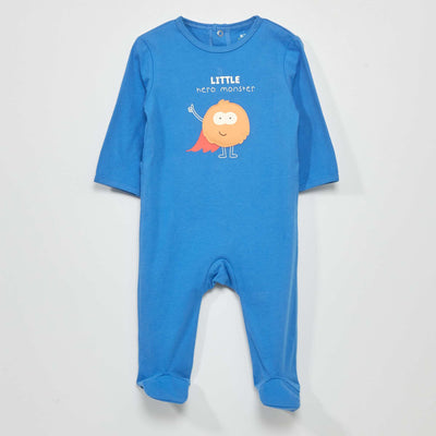 Pyjama en jersey avec imprim Bleu 'hero monster'