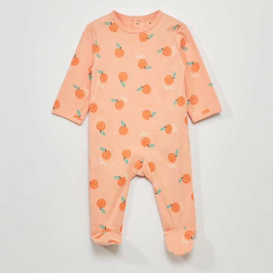 Pyjama en jersey avec imprim Orange 'p che'
