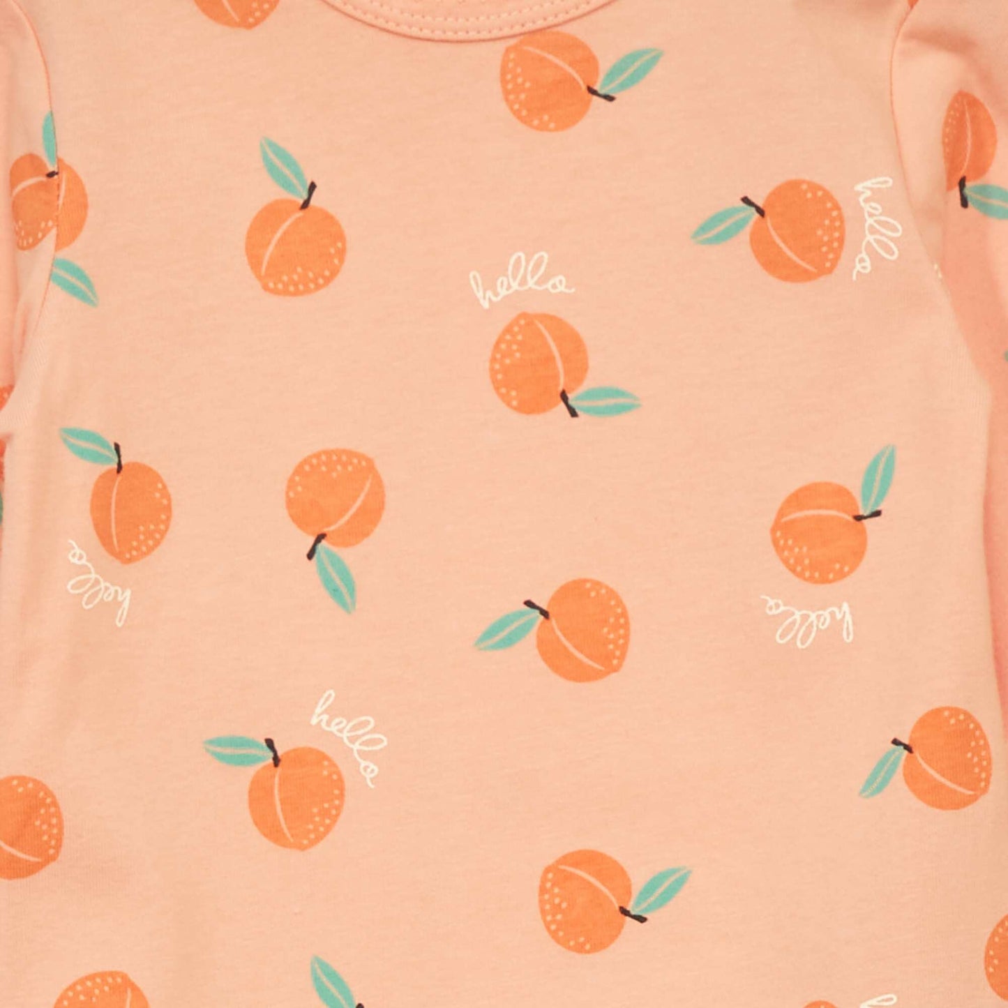 Pyjama en jersey avec imprim  Orange 'p che'